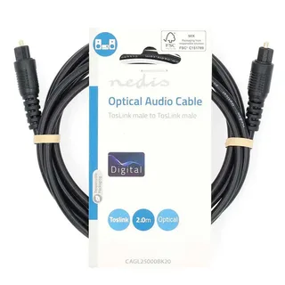 Cagl25000bk20 Toslink M-toslink M Optische Audiokabel 2 M by Nedis – product photo 3 of 3