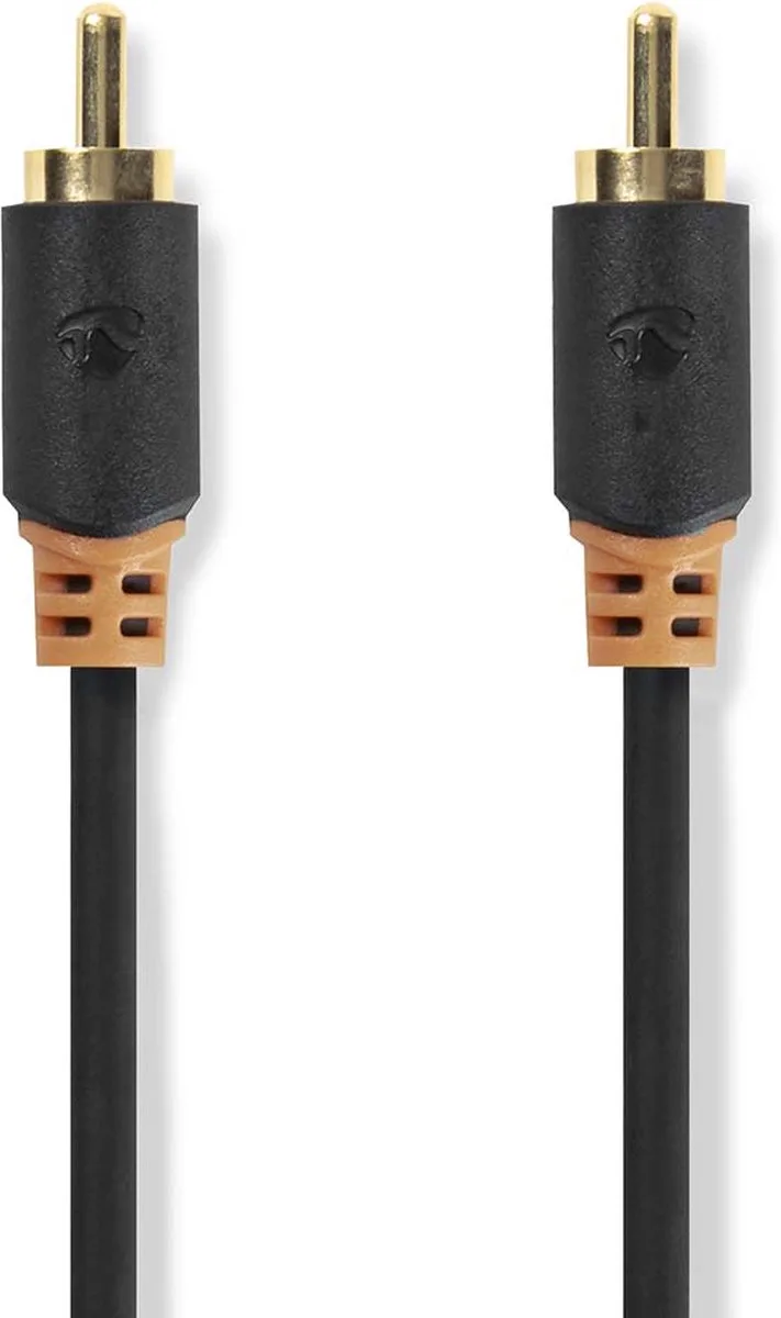 Digitale Audiokabel - RCA Male - RCA Male - Verguld - 2.00 m - Rond - PVC - Doos van Nedis in Antraciet – productfoto