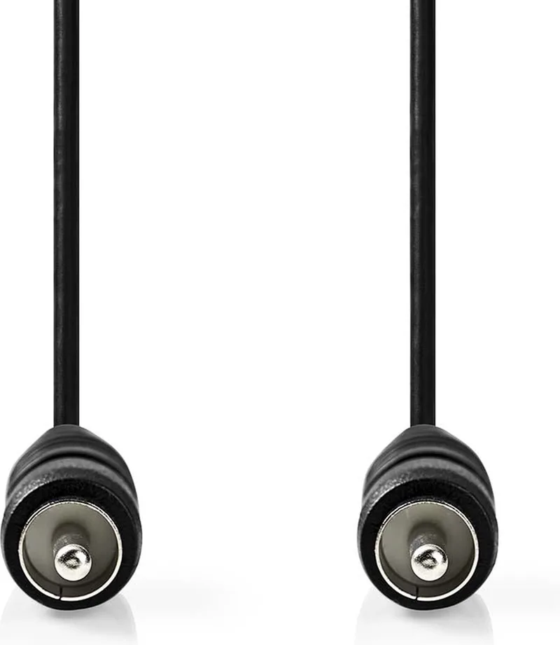 Digitale Audiokabel - RCA Male - RCA Male - Vernikkeld - 1.00 m - Rond - PVC - Envelop från Nedis i Svart – produktbild