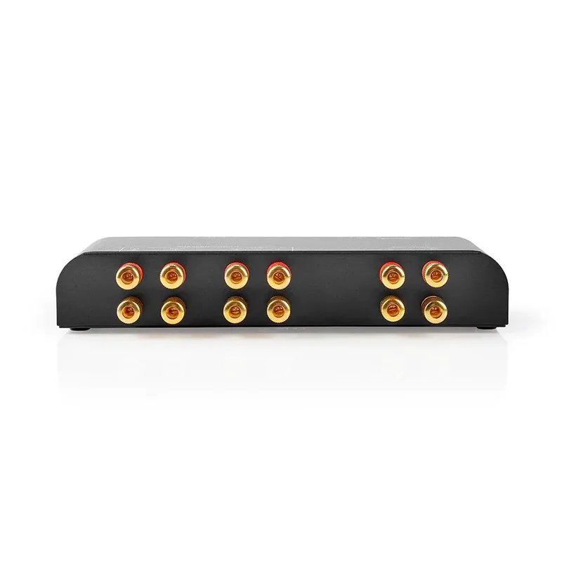 Nedis 2-poorts Luidsprekerbedieningskast Met Bananenstekkers 60w/kanaal Volumeregeling Aluminium by Nedis – product photo 3 of 6