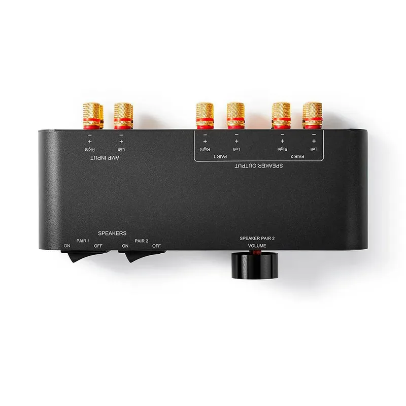 Nedis 2-poorts Luidsprekerbedieningskast Met Bananenstekkers 60w/kanaal Volumeregeling Aluminium by Nedis – product photo 4 of 6