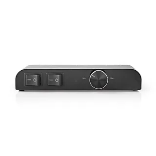 Nedis 2-poorts Luidsprekerbedieningskast Met Bananenstekkers 60w/kanaal Volumeregeling Aluminium by Nedis – product photo 1 of 6