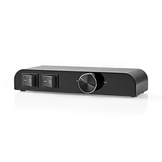 Nedis 2-poorts Luidsprekerbedieningskast Met Bananenstekkers 60w/kanaal Volumeregeling Aluminium by Nedis – product photo 5 of 6