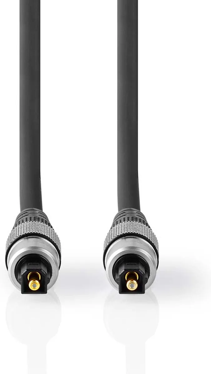 Optische Audiokabel - TosLink Male - TosLink Male - 1.50 m - Rond - PVC - Doos van Nedis in Antraciet – productfoto