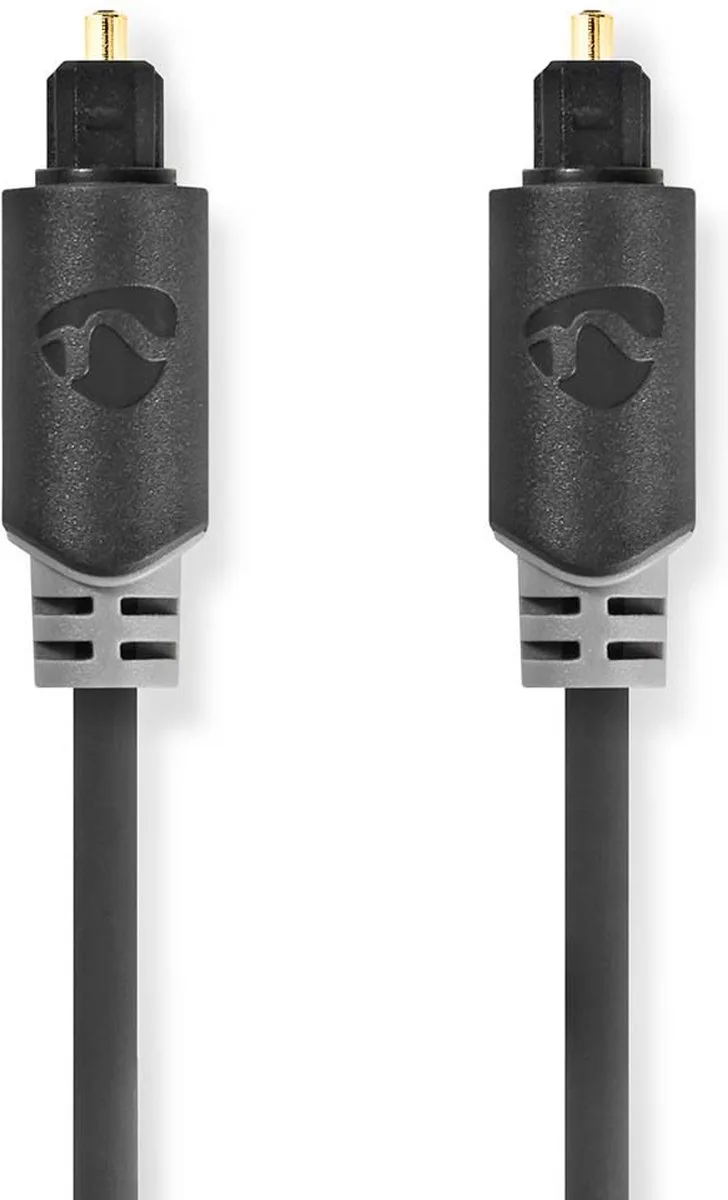 Optische Audiokabel - TosLink Male - TosLink Male - 2.00 m - Rond - PVC - Doos van Nedis in Antraciet – productfoto