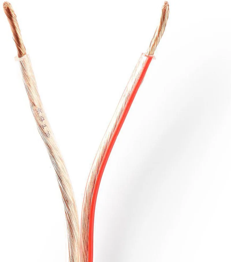 Speaker-Kabel - 2 x 2.50 mm² - CCA - 100 m - Rond - PVC - Folieverpakking van Nedis in Transparant – productfoto