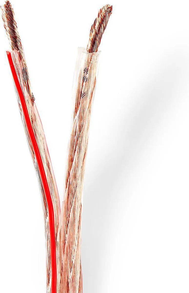 Speaker-Kabel - 2 x 6.00 mm² - Koper - 100.0 m - Rond - PVC - Rol by Nedis in Transparent – product photo