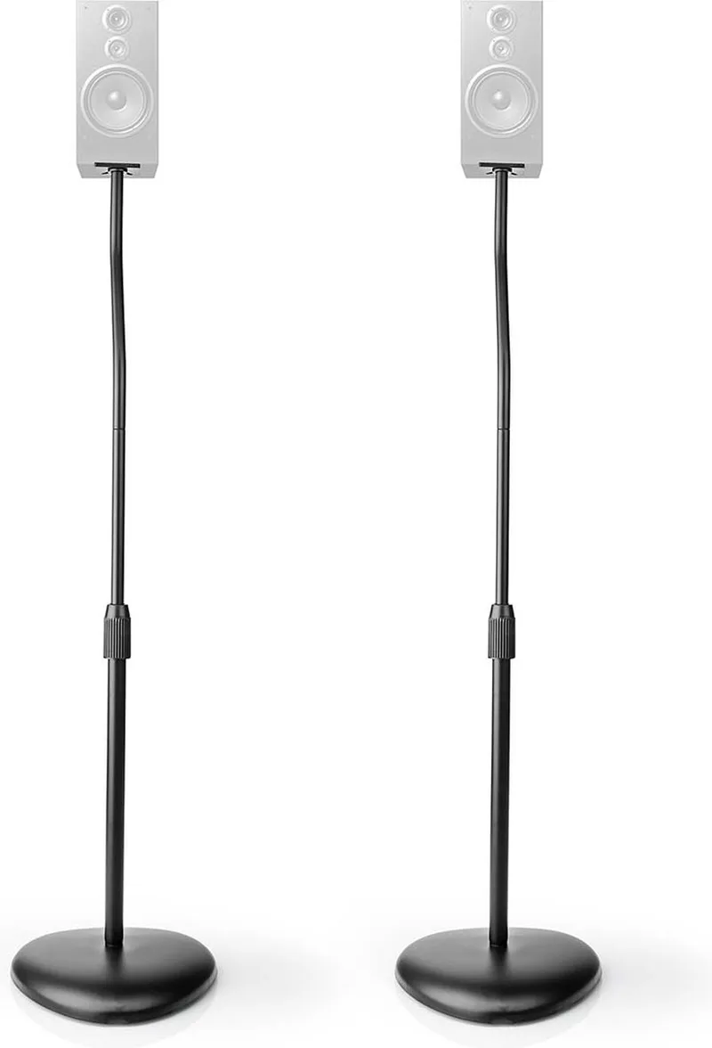 Speakerbeugel - Geschikt voor: Universeel - Vloer - 4.5 - Height Adjustable - ABS / Staal van Nedis in Zwart – productfoto