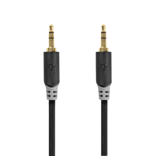 Stereo-Audiokabel - 3,5 mm Male - 3,5 mm Male - Verguld - 5.00 m - Rond - Doos van Nedis in Antraciet – productfoto 2 van 2