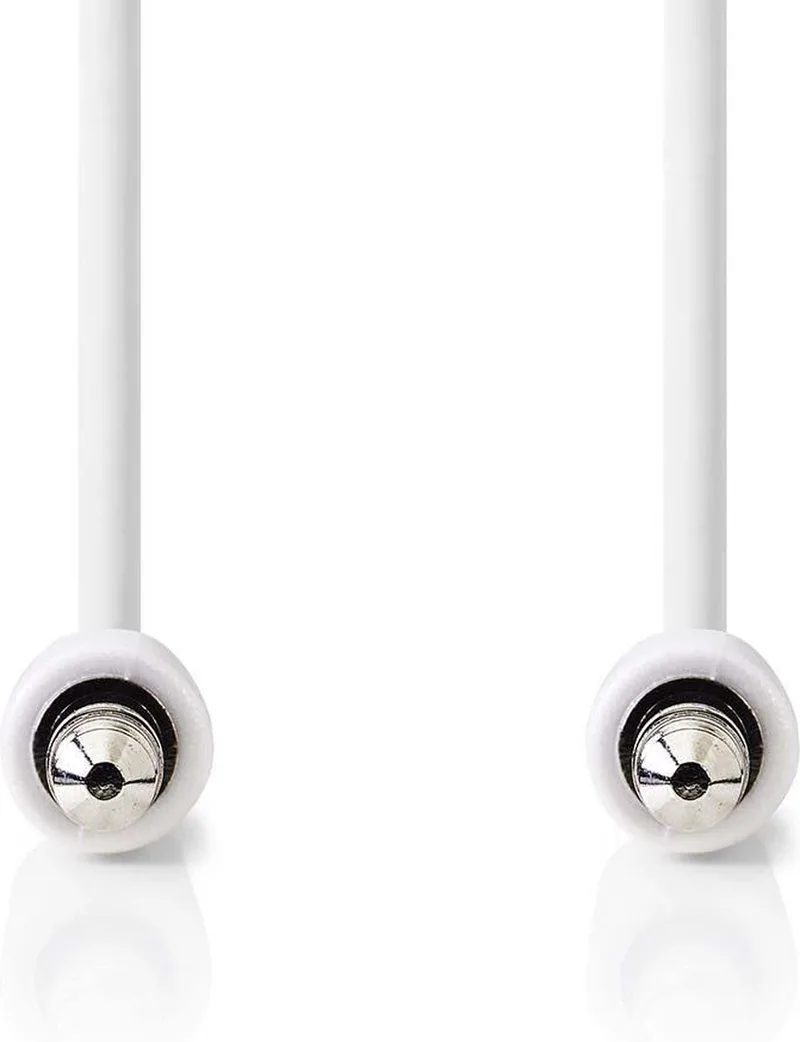 Stereo-Audiokabel | 3,5 mm Male | 3,5 mm Male | Vernikkeld | 1.00 m | Rond | Polybag de Nedis en Blanc – photo produit