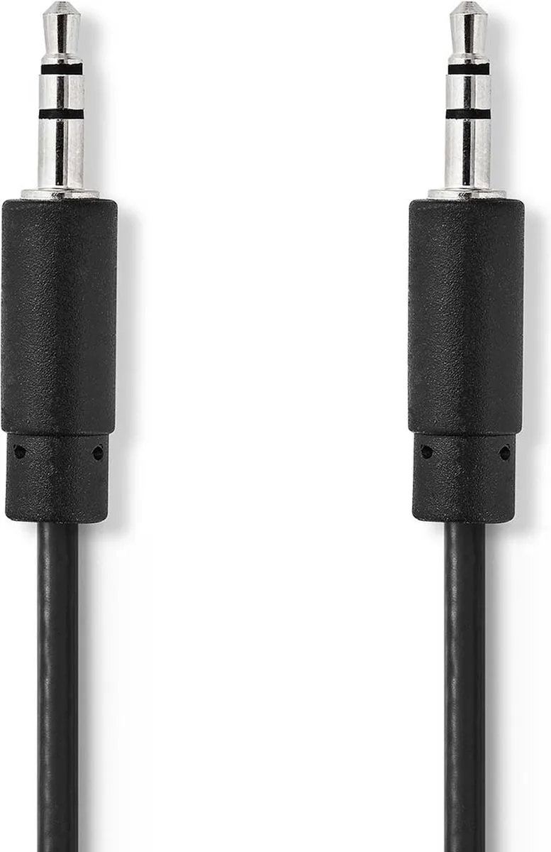 Stereo-Audiokabel - 3,5 mm Male - 3,5 mm Male - Vernikkeld - 3.00 m - Rond - Doos de Nedis en Noir – photo produit