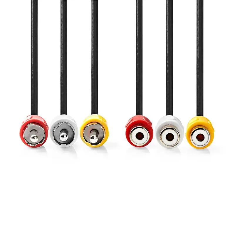 video / audio cable - composite video / audio - 5 m by Nedis in Black – product photo