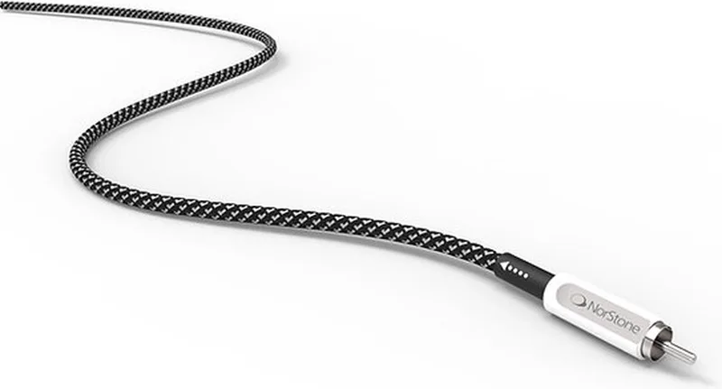 Jura subwooferkabel | verzilverd 99.999% OFC TC | verzilverde RCA-connectoren 75Ω | 2,0 meter by NorStone in White – product photo