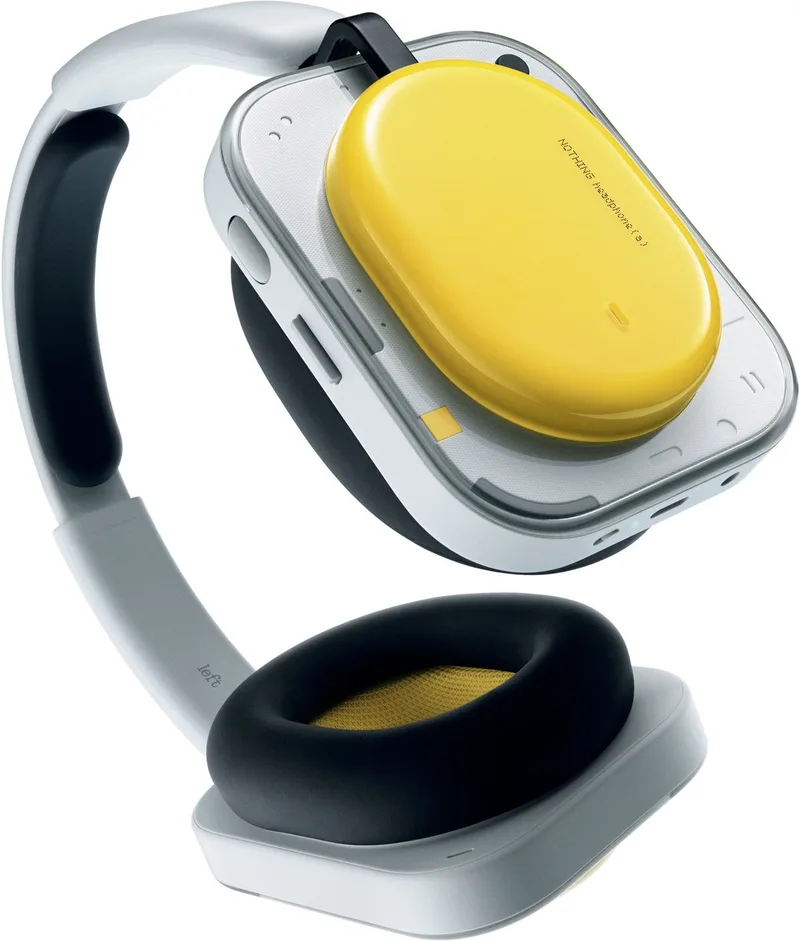 Headphone (a) Headset Bedraad en draadloos Hoofdband Oproepen/muziek USB Type-C Bluetooth van Nothing in Geel – productfoto