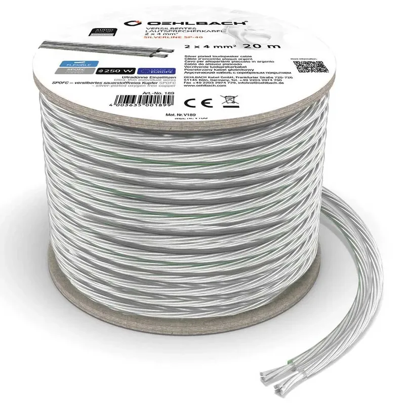 D1C341 Luidsprekerkabel 2 x 4 mm² 1 stuk(s) by Oehlbach in Transparent – product photo 4 of 4