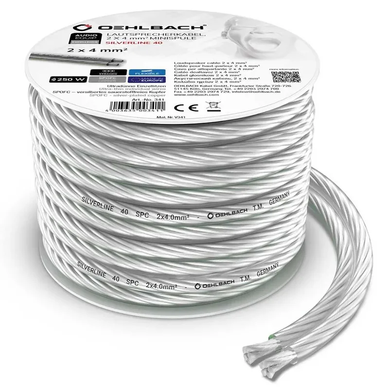 D1C342 Luidsprekerkabel 2 x 4 mm² 1 stuk(s) by Oehlbach in Transparent – product photo 3 of 4