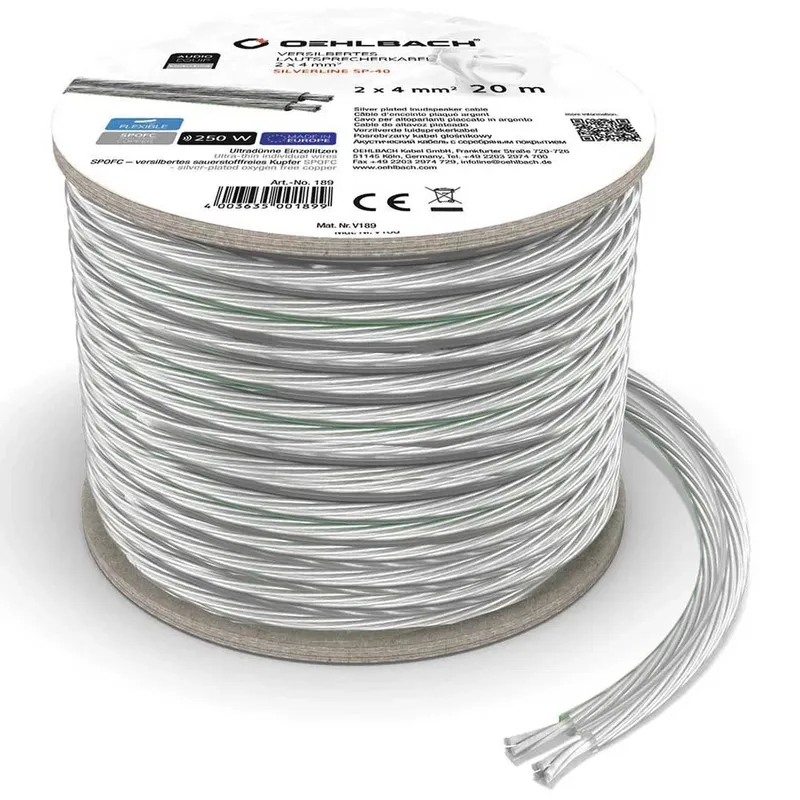 D1C342 Luidsprekerkabel 2 x 4 mm² 1 stuk(s) by Oehlbach in Transparent – product photo 4 of 4