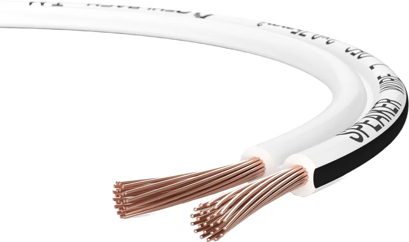 Luidsprekerkabel 2 x 0,75mm², minihaspel 20 m van Oehlbach in Wit – productfoto