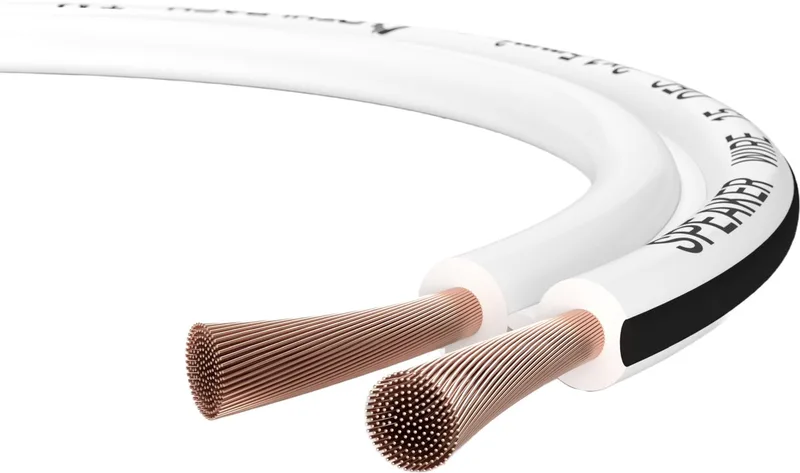 Luidsprekerkabel 2 x 1,5 mm², minihaspel 10 m van Oehlbach in Wit – productfoto