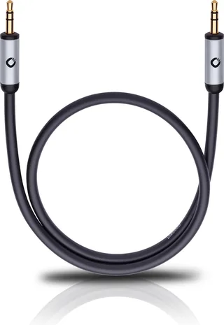 Mobiele audiokabel, 3,5 mm jack naar 3,5 mm jack lengte 1,5 meter by Oehlbach in Black – product photo 1 of 2