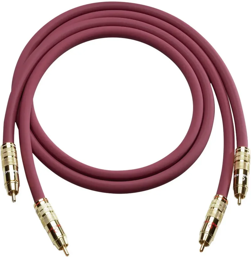 NF-audio-cinchkabel cinchstekker naar cinchstekker 2 x 50 cm från Oehlbach i Bordeaux – produktbild