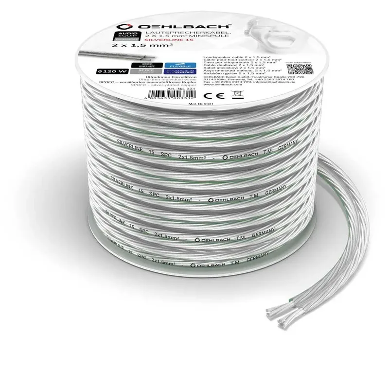 Oehlbach 2x1.5 Mm Luidsprekerkabel 6 M by Oehlbach – product photo 2 of 3
