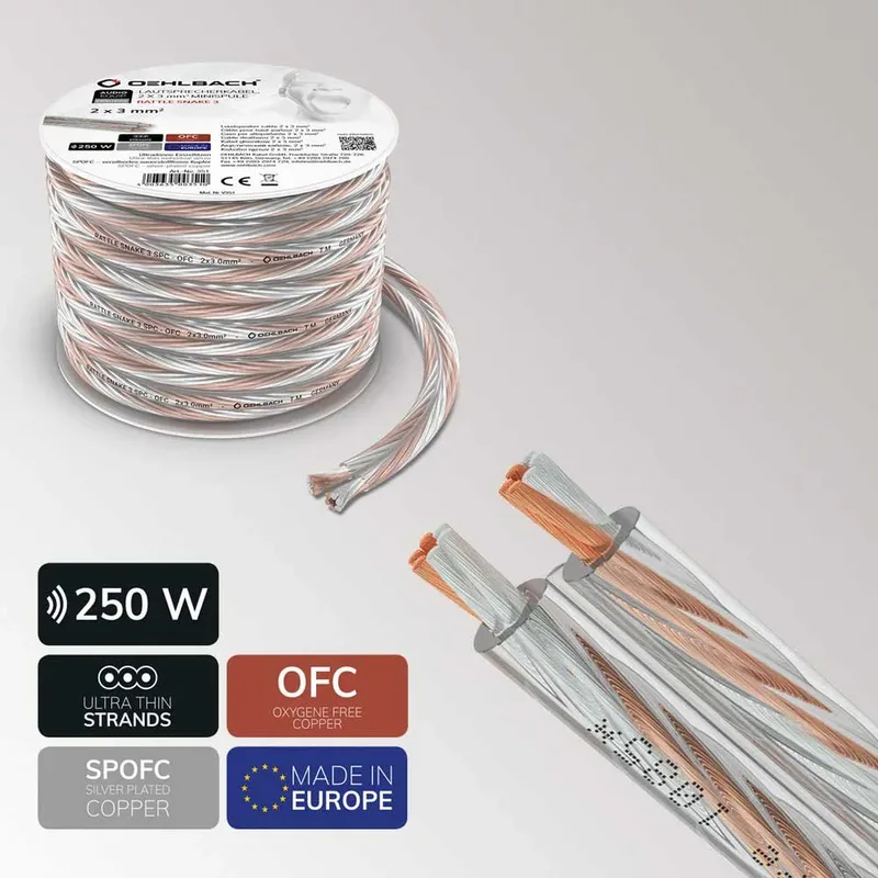 Oehlbach 2x3 Mm Luidsprekerkabel 4 M de Oehlbach – photo produit 3 sur 4