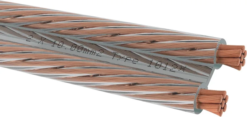 SP-100 Luidsprekerkabel 2x10mm² OFC 10m van Oehlbach in Transparant – productfoto