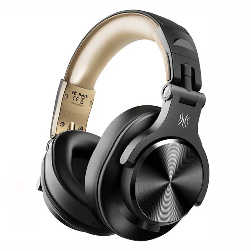 Fusion A70 Zwart/Goud – Draadloze Over-Ear Koptelefoon – DJ & Studio – Hi-Res Audio van OneOdio in Goud – productfoto