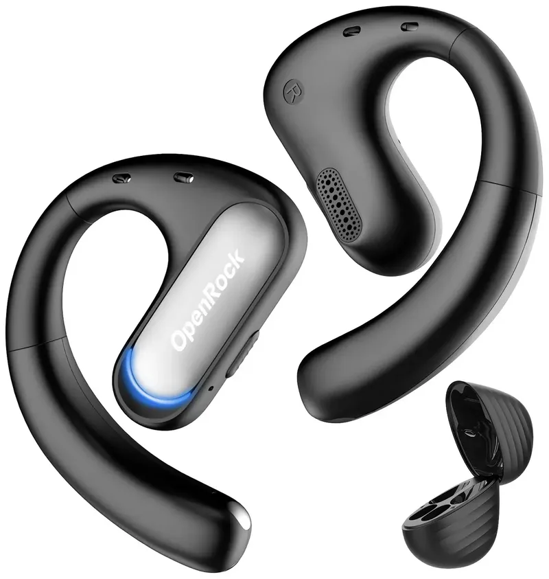 OpenRock - Pro Draadloze Open-Ear Hoofdtelefoon - Bluetooth - Lange batterij - Ruisonderdrukking - draadloos - TubeBass™ Technologie van OneOdio in Zwart – productfoto 2 van 2