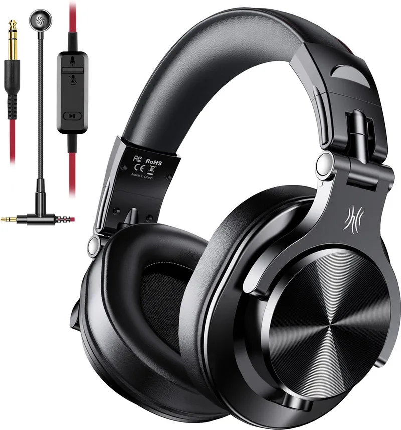 Wired Fusion A71M – Koptelefoon met Microfoon – Inklapbaar – Muziek | Studio | DJ van OneOdio in Zwart – productfoto
