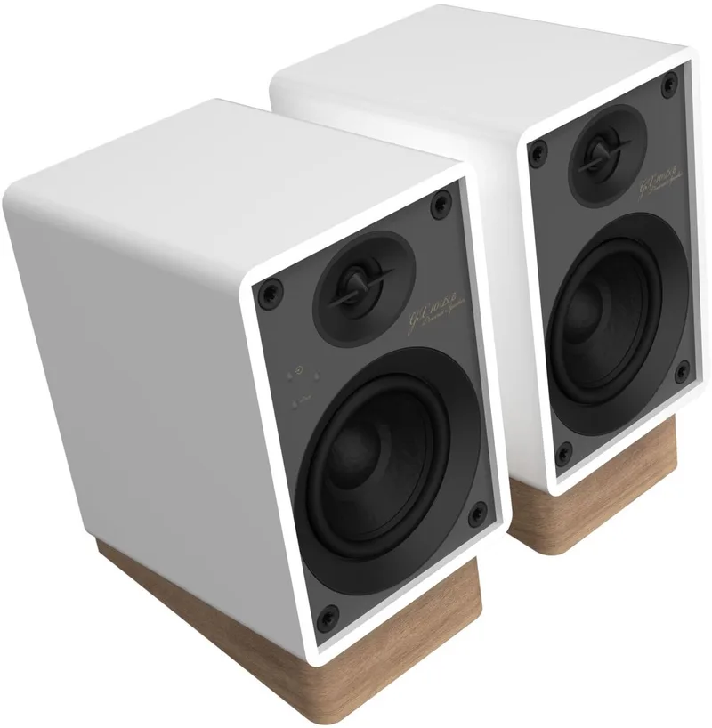 GX-10DB Actieve boekenplank speaker- 3" woofer, 34W, USB-C, Bluetooth 5.3, Phono, AUX, Optical, sub out van Onkyo in Wit – productfoto