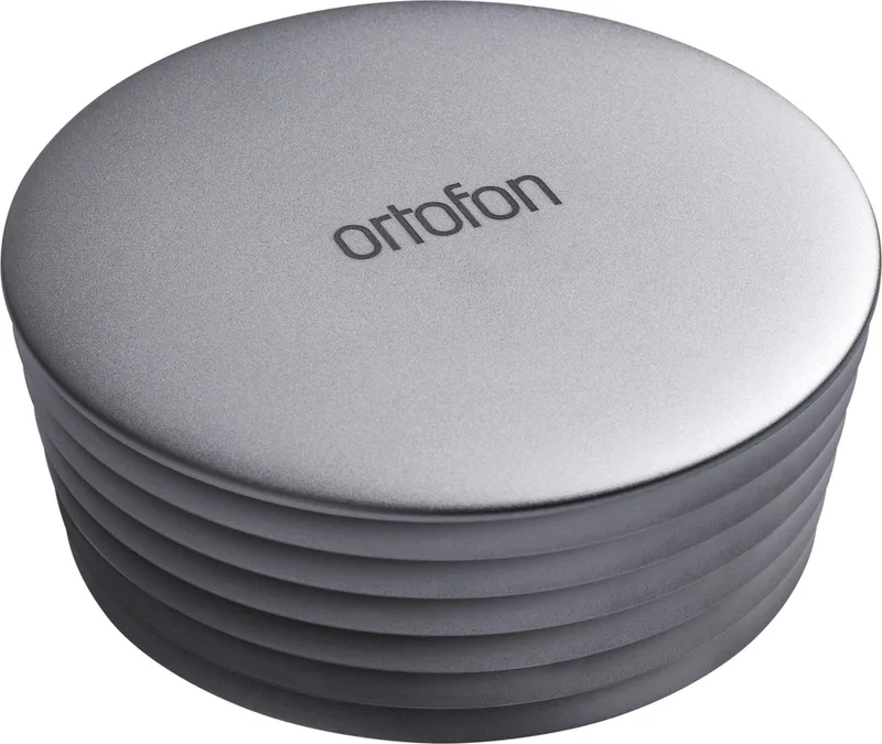 Record LP stabilizer | aandruk gewicht | heavy | 350 gram by Ortofon in Silver – product photo