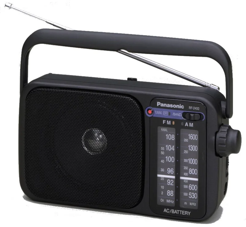 RF-2400DEG Transistorradio FM van Panasonic in Zwart – productfoto