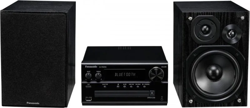 SC-PMX94EG-K audiosysteem met DAB+ radio, cd-speler en Bluetooth incl boxen van Panasonic in Zwart – productfoto