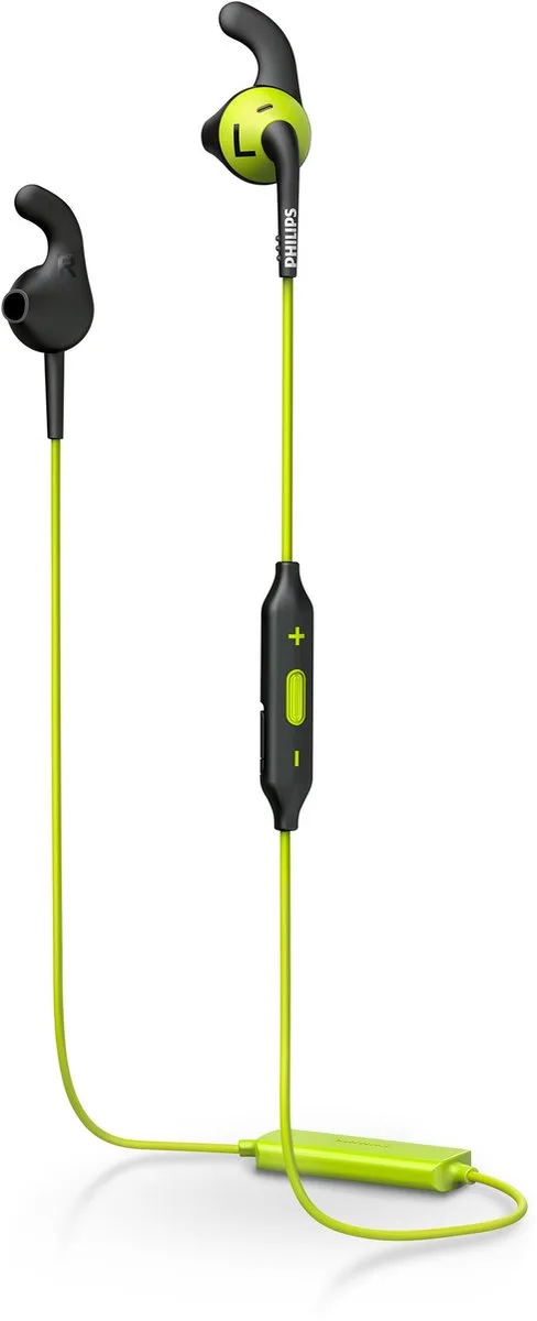 ActionFit SHQ6500CL/27 hoofdtelefoon/headset In-ear Bluetooth Zwart, Limoen van Philips in Zwart, Limoen – productfoto