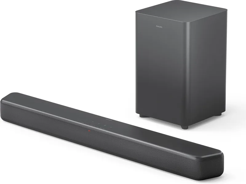 TAB5309 Soundbar 2.1 met draadloze subwoofer - 2.1-kanaals 240W, DTS Virtual X, Bluetooth 5.4, HDMI ARC, optische aansluiting en USB-connectiviteit - Donkergrijs van Philips in Grijs – productfoto
