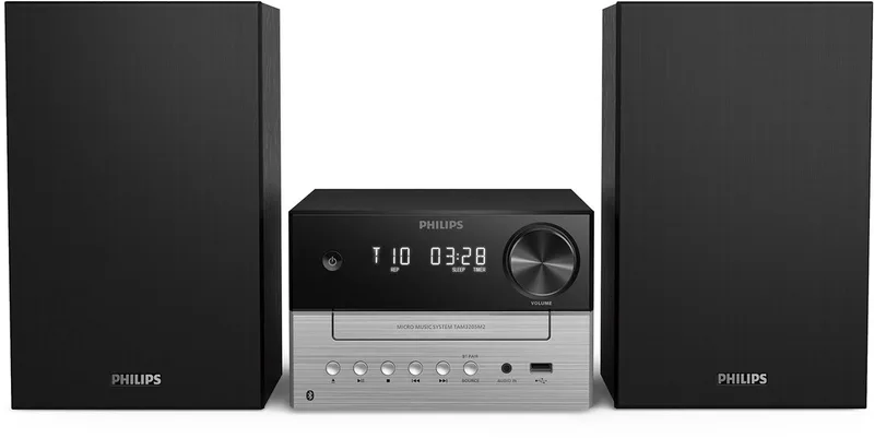 TAM3205M2 Micro-muzieksysteem, Bluetooth, CD-speler, USB, Auracast FM-radio, 85% PCR-materiaal by Philips in Black – product photo