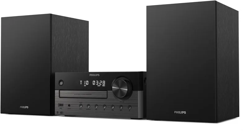 TAM4505M2/12 Micromuzieksysteem - 80 W RMS - DAB+ - FM-radio - CD - Bluetooth 5.4 - USB - Auracast - Audio-in - 2-weg Basreflexluidsprekers by Philips in Black – product photo