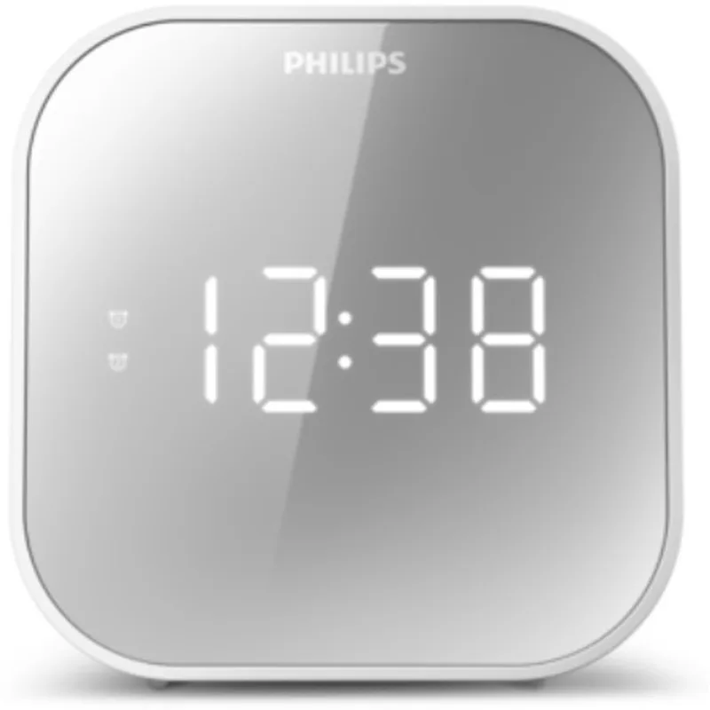 TAR4406 - Klokradio - Spiegelende afwerking - Digitale FM-tuner - USB-telefoonoplader van Philips in Wit – productfoto