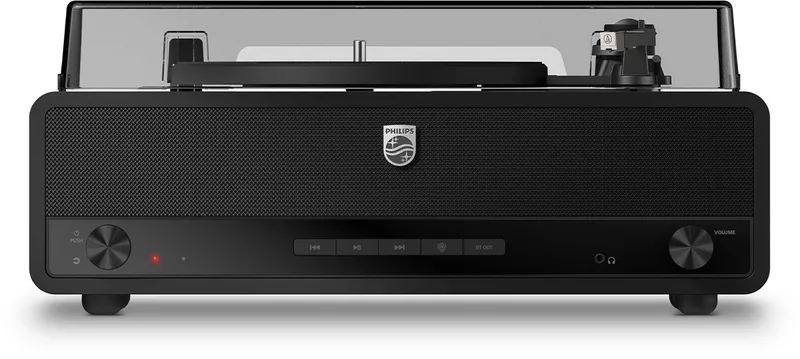 TAV3000B/10 The Stevie - Bluetooth Platenspeler - 3 Snelheden - Ingebouwde Stereo Speakers - Bluetooth 5.4 - Auracast - Audio-Technica Naald - Auto-Stop by Philips in Black – product photo