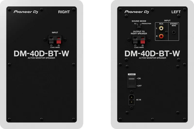 DJ DM-40D-BT-W - 4" Bluetooth-luidsprekers - Wit by Pioneer in Black – product photo 2 of 3