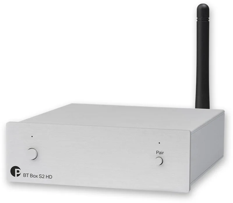 BT Box S2 HD - Hifi Bluetooth audio receiver by Pro-Ject in Silver – product photo