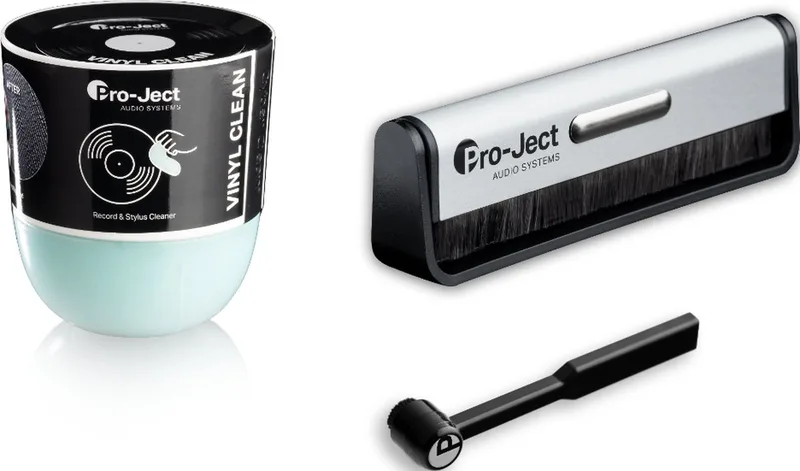 Cleaning Set Advanced – Platenborstel Brush-it – Naaldborstel Clean-it – Vinyl Clean - Platenspeler schoonmaakset - Voor iedere platenspeler by Pro-Ject in 2. Advanced Zwart – product photo