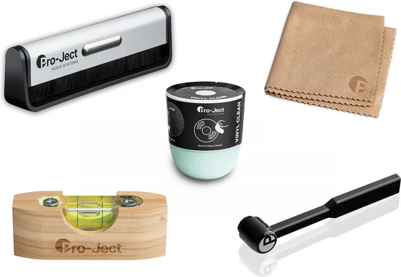 Cleaning Set Pro – 5 accessoires - Platenborstel Brush-it – Naaldborstel Clean-it – Platenspeler Schoonmaakset - Voor iedere platenspeler de Pro-Ject en 3. Pro multi – photo produit