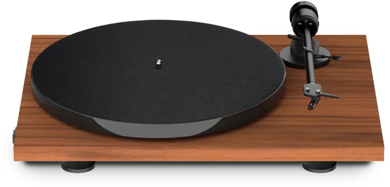 E1 Phono AT3600L Platenspeler Voorversterkt - Hoogwaardig Geluid - Direct Speelklaar - Naadloze Streaming van Pro-Ject in Walnoot – productfoto