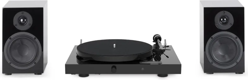 Jukebox E1 + Speaker Box 5E Set - Draaitafel systeem van Pro-Ject in Zwart – productfoto