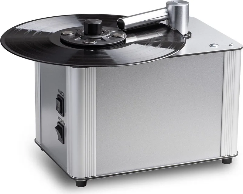 Platenwasmachine - Eenvoudig in gebruik – Platenreiniger – Voor alle platen - Zilver van Pro-Ject in Vc-e2 – productfoto