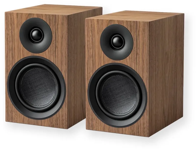 Speaker Box 3E Carbon Boekenplank Speakers - High-End Geluid - Carbon Afwerking - 2-Weg van Pro-Ject in Walnoot – productfoto