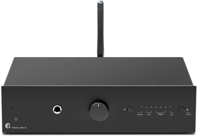 Stereo Box E Geïntegreerde Versterker 2x35W - Krachtige Geluidsweergave - Nauwkeurige Signaalverwerking - Compact & Gebruiksvriendelijk van Pro-Ject in Zwart – productfoto